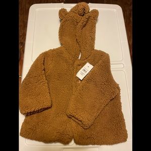 Gap 6-12m button up Sherpa coat